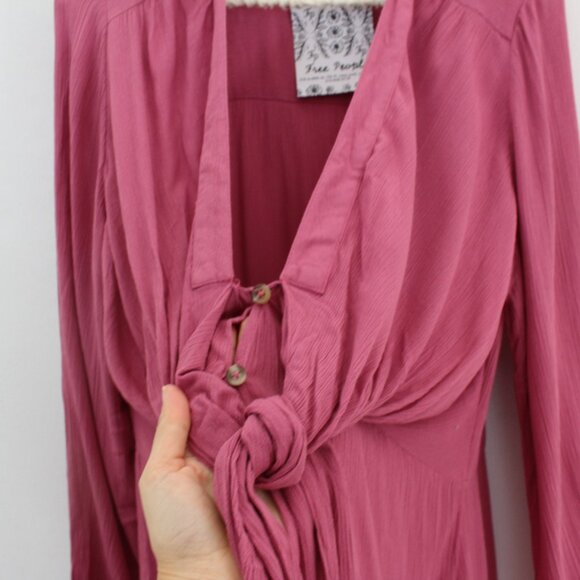 Free People Worlds Apart Tunic in Deep Plum - Picture 4 of 6